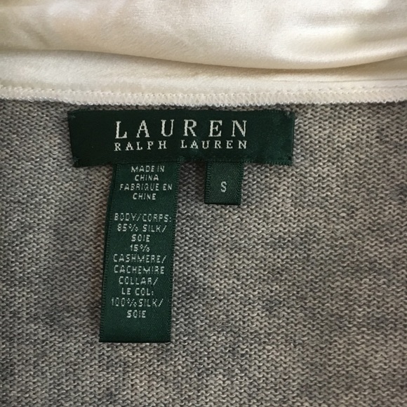 Ralph Lauren Sweater with Silk Collar - Picture 2 of 4